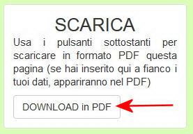 il pulsante per scaricare la pagina